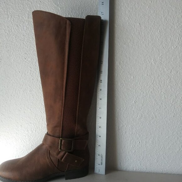 Bullboxer B52 Kayley tan, brown faux leather knee high boots - Picture 8 of 10